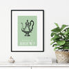 fancy a brew sage green prints