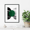 green wall art prints