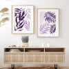 purple and lilac leaf prints