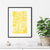 Set of 3 Teal and Yellow Wall Art Botanical Prints