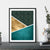Set of 3 Teal and Gold Wall Art